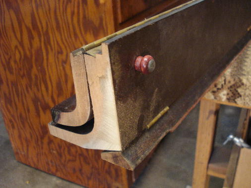 14 - Fallboard ends sanded, new snakker knobs installed 14 - Fallboard ends sanded, new snakker knobs installed